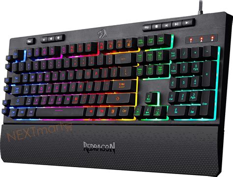 Redragon K Shiva Rgb Pod Wietlana Membrana Klawiatura Do Gier Z