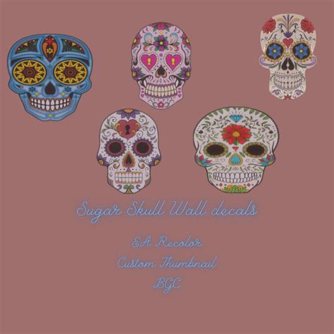 Install Sugar Skull Wall Decals - The Sims 4 Mods - CurseForge