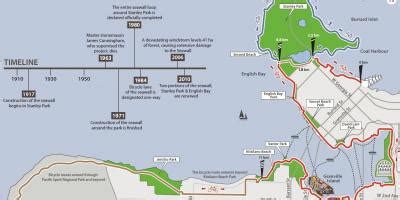 Vancouver seawall map - Map of vancouver seawall (British Columbia ...