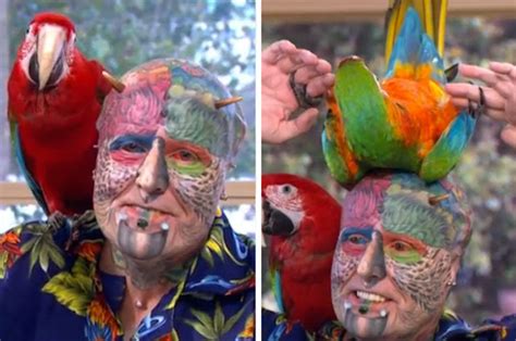 Parrot Man Ted Parrot Man Richards Baffles This Morning Viewers