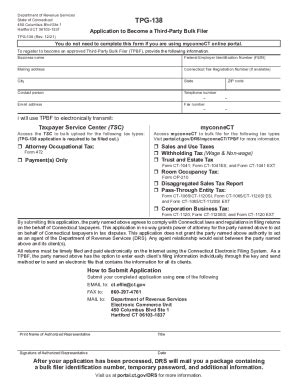 CT TPG 138 DSA Fill And Sign Printable Template Online