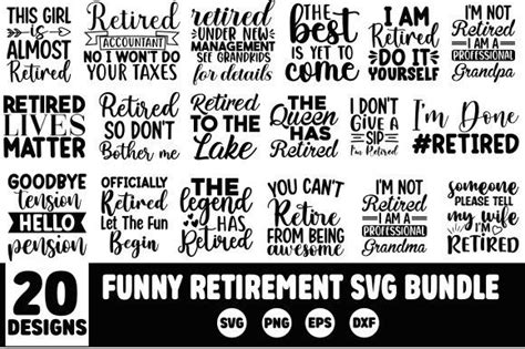 Funny Retirement Svg Bundle Designs Graphics