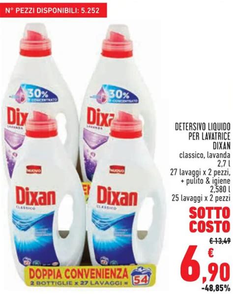 Dixan Detersivo Liquido Per Lavatrice Classico Lavanda 2 7 L 27