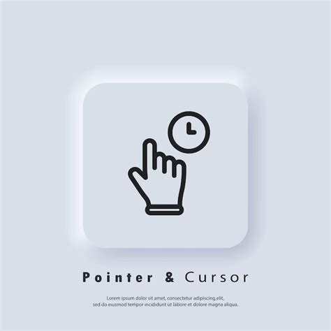 Premium Vector Click Mouse Pointer Icon Clicking Finger Icon Cursor