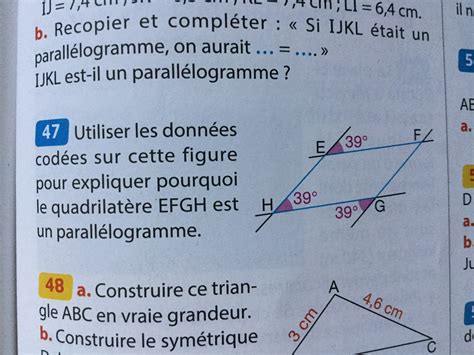 Bonjour Est Ce Que Vous Pouvez Maider Pour Lexercice 47 Sil Vous