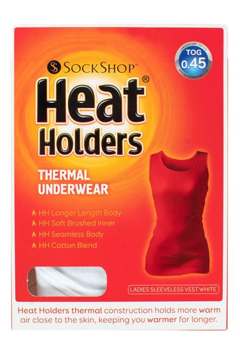 Ladies 1 Pack Sockshop Heat Holders 0 45 Tog Sleeveless Vest From Sockshop