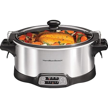 Hamilton Beach Programmable Slow Cooker Stay Or Go Stovetop Sear