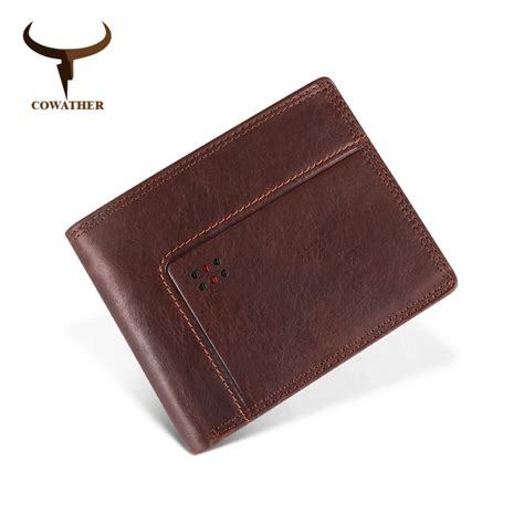 Cowather Wallet For Men High Quality Cow Genuine Leather Male Wallet