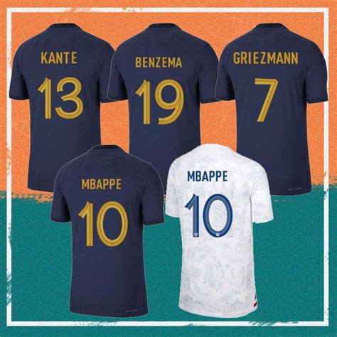 22 23 French KANTE BENZEMA MBAPPE Soccer Jersey 2022 France GRIEZMANN