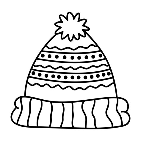 Set Of Doodle Warm Winter Hat For Decoration Design Of Cards