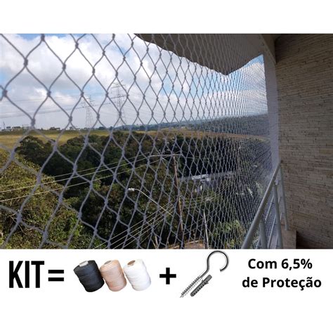 Kit Completo Rede Tela De Prote O Para Sacadas Janelas Gatos Crian As