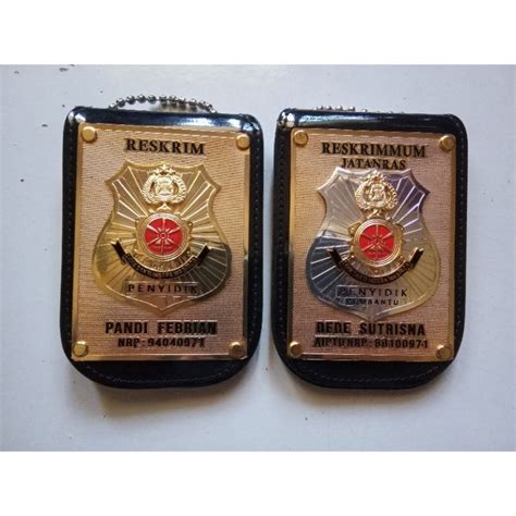 Jual Custom Kalung Lencana Polri Dompet Lencana Name Tag Polisi