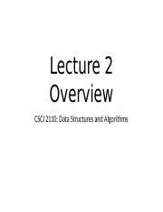 Lecture Overview Pptx Lecture Overview Csci Data