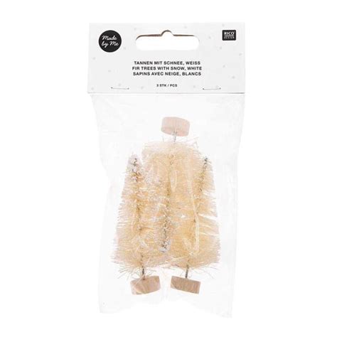 Lot De 3 Sapins De Noël En Bois Blanc 7cm Sapins Maisons Du Monde