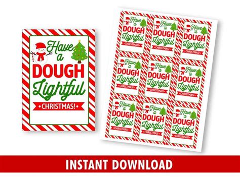 Have A Dough Lightful Christmas T Tag Snowman Favor Tags Holidays