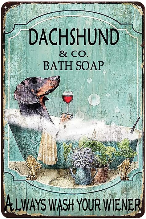 Dachshund Co Bath Soap Wash Your Wiener Retro Style Metal Etsy