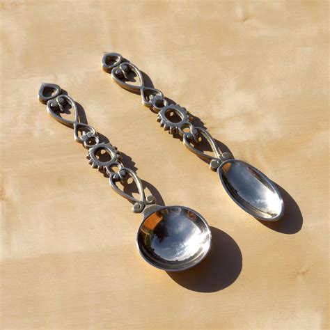 Brass Decorative Spoon Set Vintage Wall Decor By Ukamobile