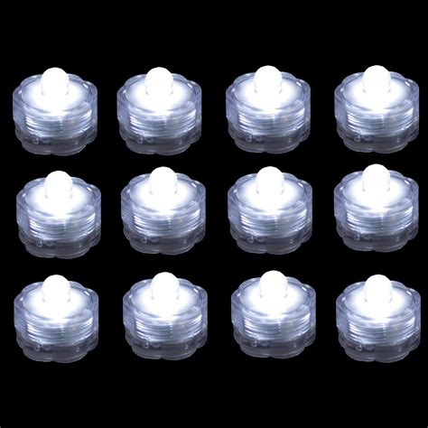 24 pieces of White Submersible Waterproof LED Tea Lights - Walmart.com