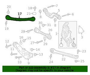 2017 2024 GM Rear Passenger Side Suspension Upper Trailing Link