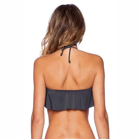 Fashion Solid Bikini Set Women Sexy Ruffles Crop Top Backless Bra Authentic Manufacturing