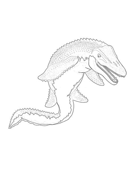 Coloriages Jurassic World Mosasaurus à Imprimer