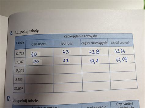 Prosze o pomoc Matematyka klasa 6 zaokrąglanie liczb Brainly pl