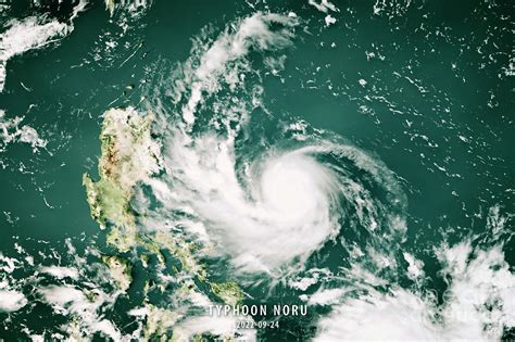 Typhoon Noru 2022 Cloud Map Philippine Sea 3d Render Color Digital Art