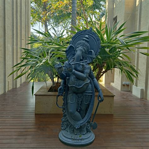 Flute Ganesha Statue 5ft: Buy Best Ganapathi - The Stone Studio