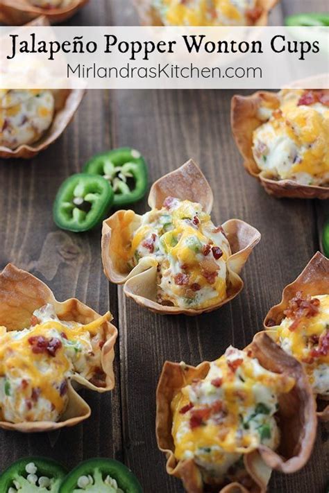 Jalape O Popper Wonton Cups Mirlandra S Kitchen Recipe Wonton