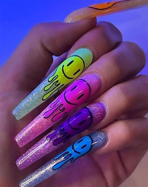 Different Long Nail Designs Ideas 2023 Long Square Acrylic Nails