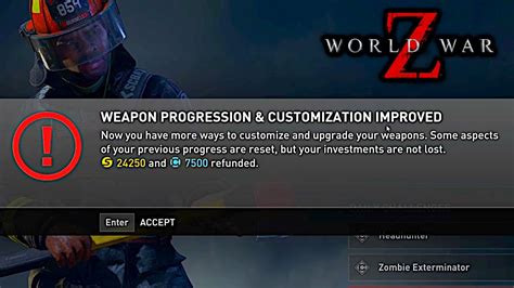 New Weapon Progress Reset Explained World War Z Aftermath YouTube