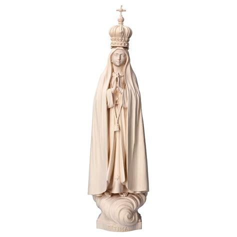 Madonna Von Fatima Mit Krone III Holz