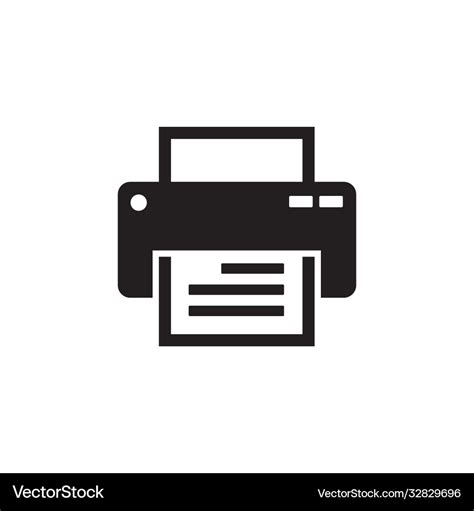 Printer - black icon on white background Vector Image