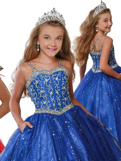 Ball Gown 7922 Ritzee Girls Pageant Dress | PageantDesigns.com