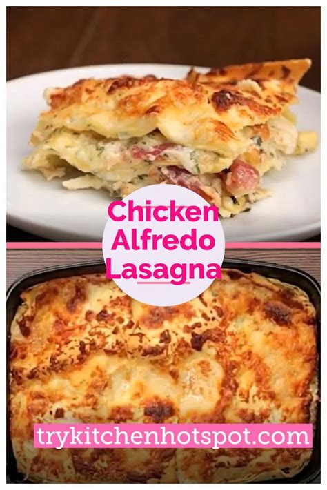 Chicken Alfredo Lasagna Lasagna With Chicken Comfort Food Recipes Food Chicken Alfredo