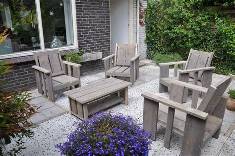 Steigerhout Steigerplanken Loungestoelen Type Riesa Op De Foto S