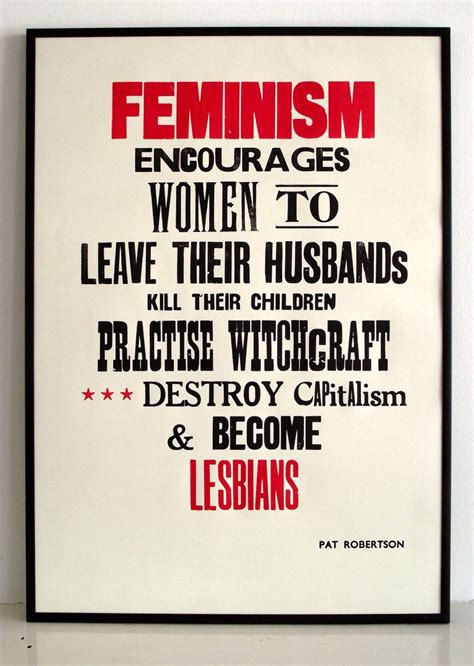 Letterpress Poster Feminism By Luckybudgie On Etsy