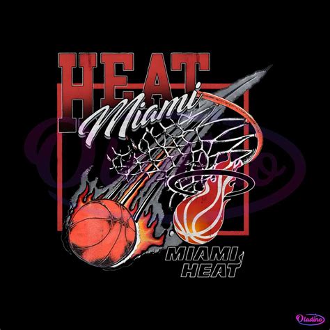 Retro Miami Heat Miami Basketball PNG Sublimation Design - Oladino