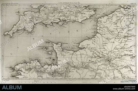 Napoleonic map. English Channel. Atlas de l'Histoire du Consulat et de l'Empire. History of the ...