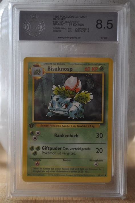 Bisaknosp 1 Edition Pokemon Base Set 1999 PGS 8 5 Kaufen Auf Ricardo