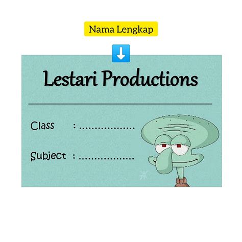 cara membuat label nama untuk buku pelajaran 1