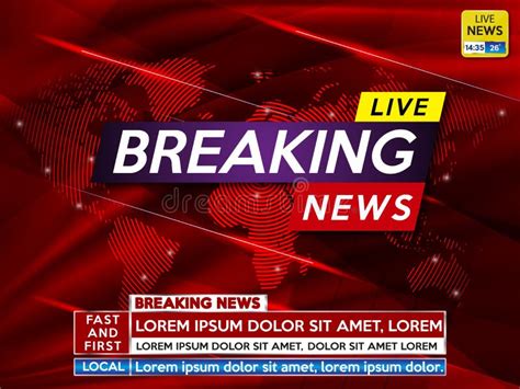 Breaking News Banner Broadcasting Screen Bars Television Banners And