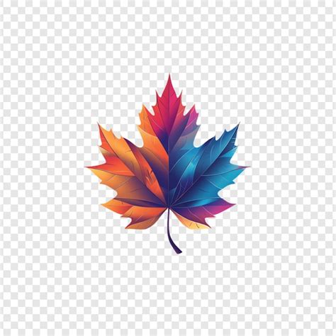 A Yellow Maple Leaf On A Transparent Background Premium Ai Generated Psd