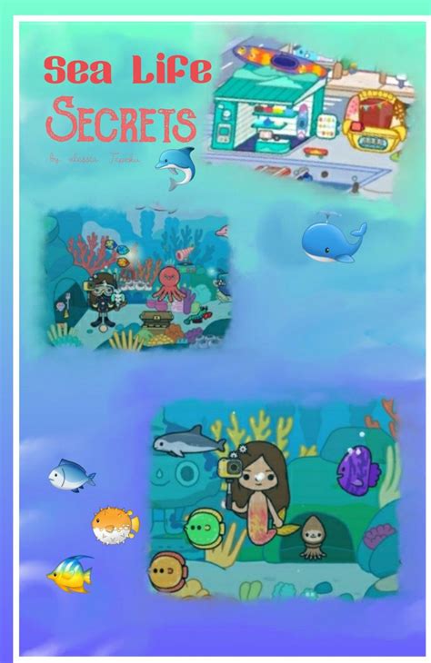 The Sea Life Secrets Book Is On Display In Front Of An Ocean Scene With