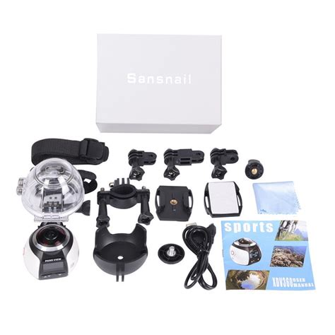 Sansnail 4K 360 Action Camera Wifi Mini Panoramic Camera 2448 2448