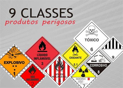 AS 9 CLASSES DE PRODUTOS PERIGOSOS