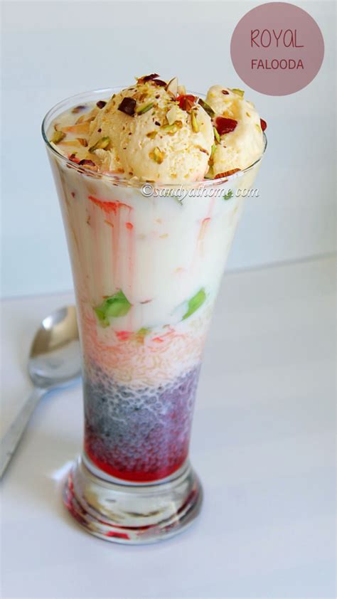 Royal falooda, Falooda recipe, Falooda ice cream recipe - Sandhya's recipes