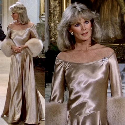 Wanted Nude Silk Fur Cuffed Linda Evans Dynasty Gown Nolan Miller