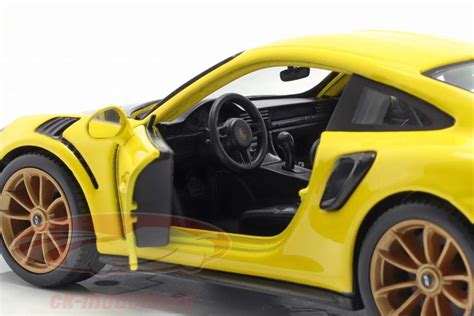 Maisto 1 24 Porsche 911 991 II GT2 RS 建造年份 2018 黄 黑 31523 模型 汽车