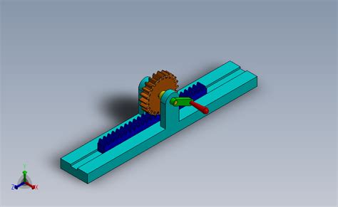 齿轮齿条传动结构 Solidworks 2015 模型图纸下载 懒石网